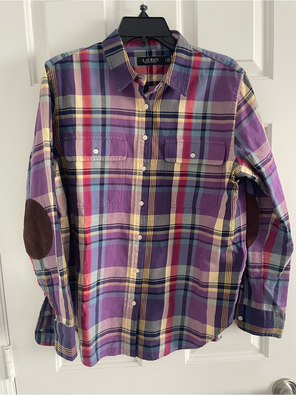 Ralph Lauren Purple Multi-Plaid Button-Down Shirt